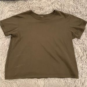 Brandy Melville Olive Baby Tee